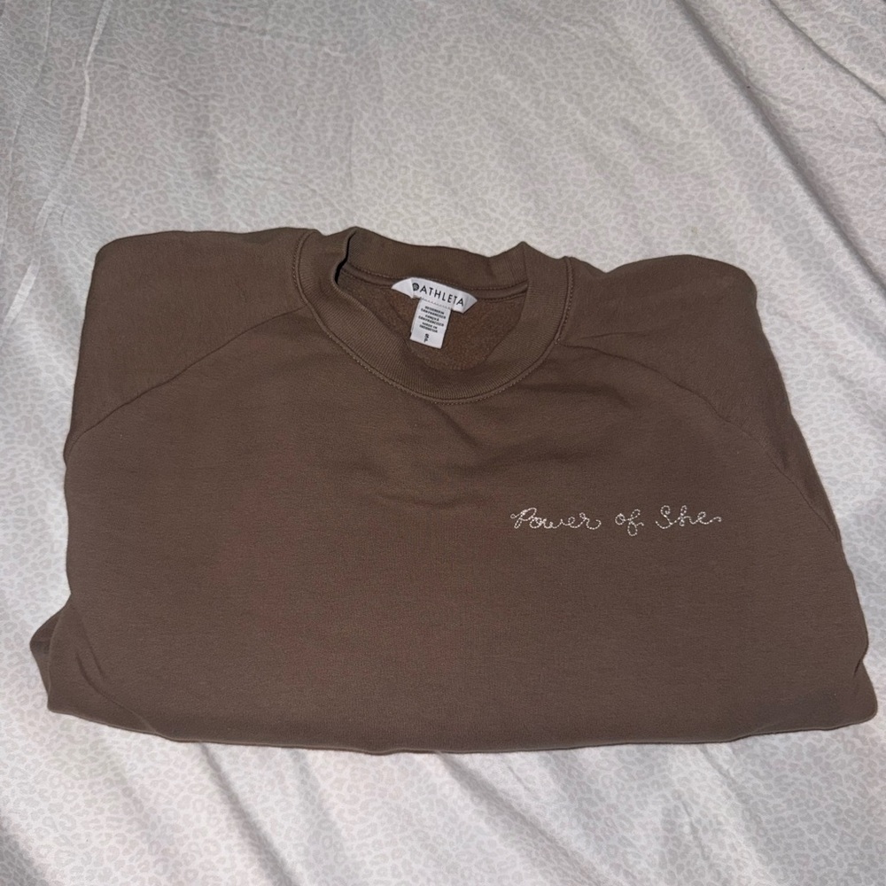 Athleta brown crop sweater